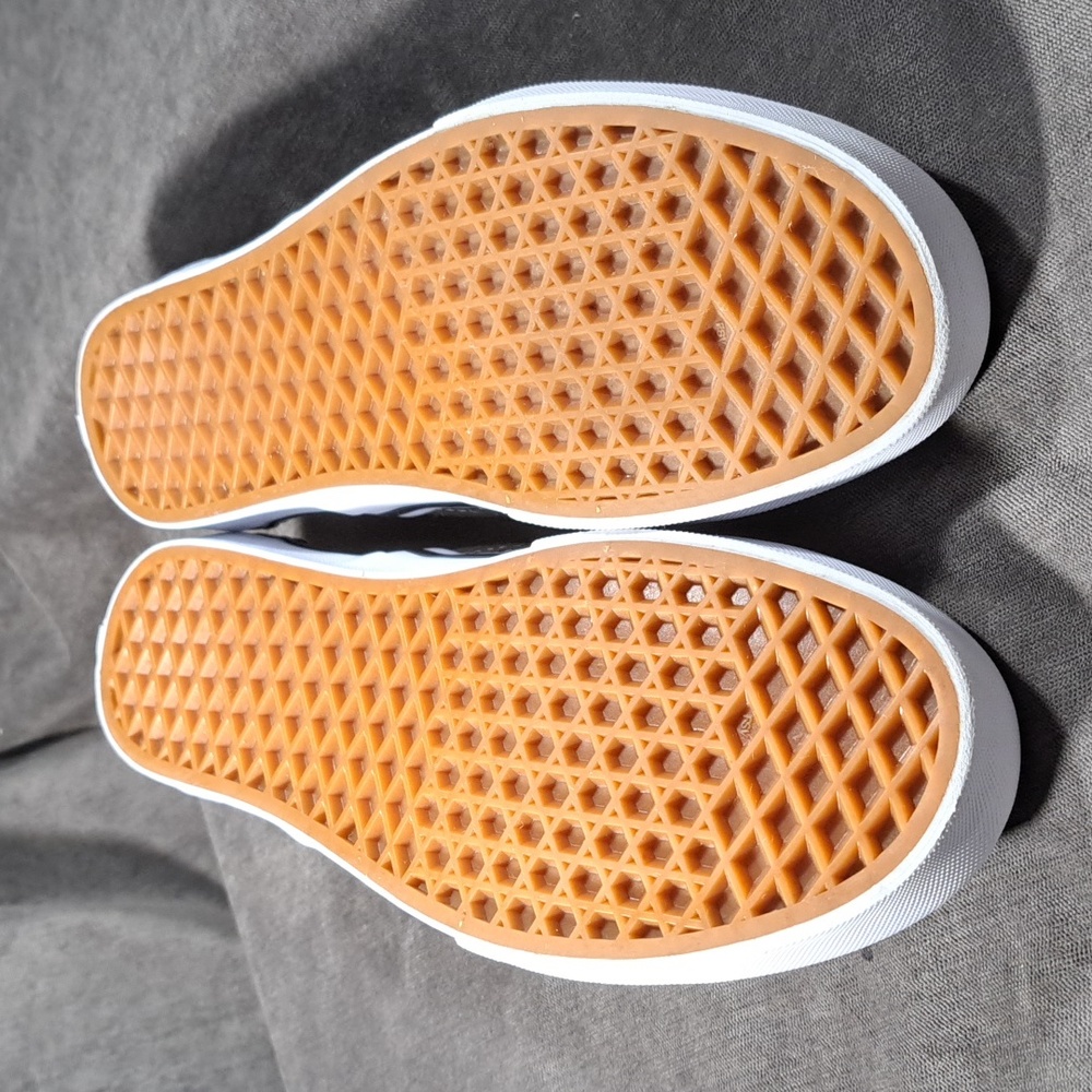 Vans Checkerboard Slip-On Sneakers in White and Gray - Picture 9 of 16